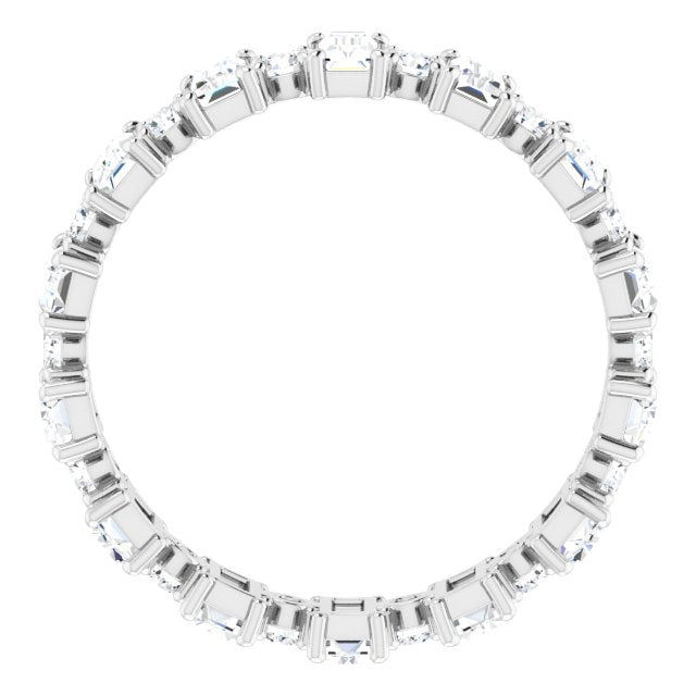 2.38 ct. Straight Baguette & Round Diamond Eternity Band-VIRABYANI